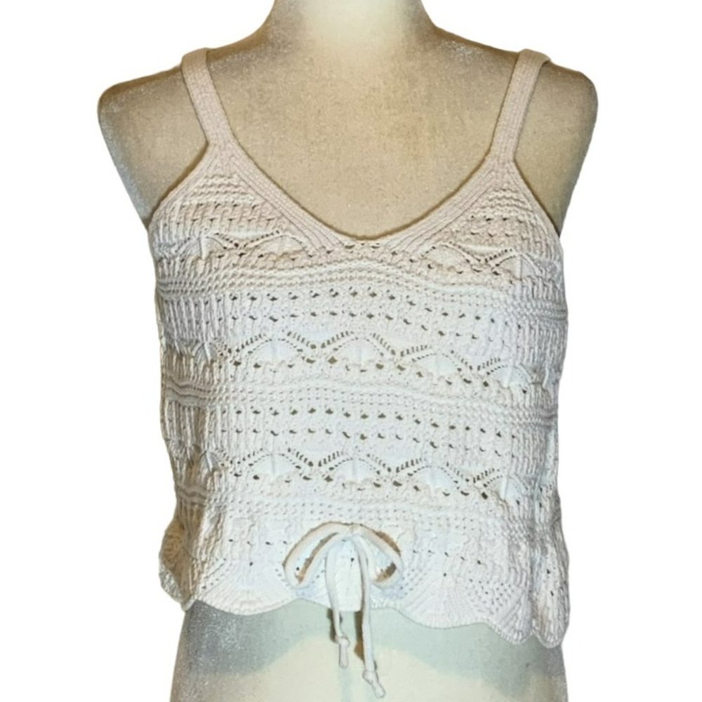 Design History Cropped, Crochet Tank Top. New With Tickets. Size Large.